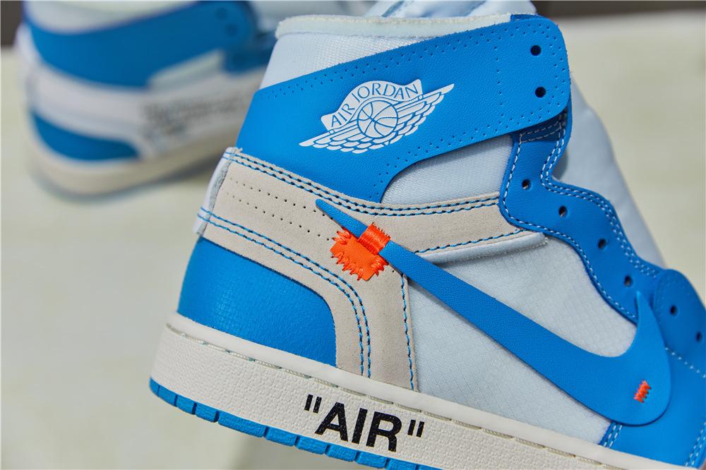 PK GOD X YIFU RETAIL FACTORY OFF WHITE X AIR JORDAN 1 POWDER BLUE UNC RETAIL MATERIALS ready limited